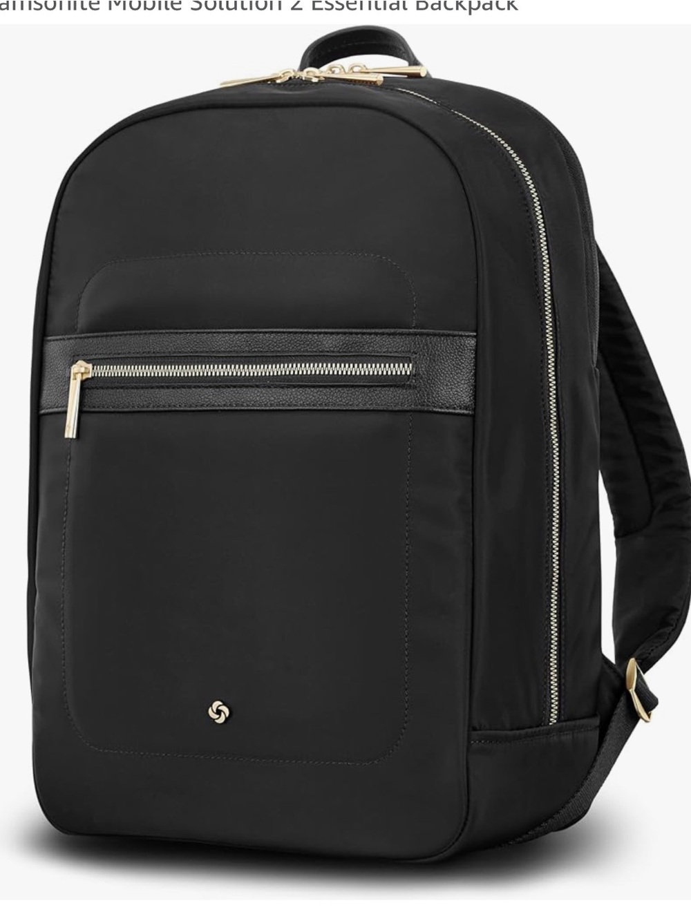 Samsonite Black Backpack with Gold Accents